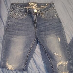 Refresh Women's Ripped Denim Skinny Jeans